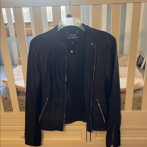 Express Women's Sleek Black Leather Jacket